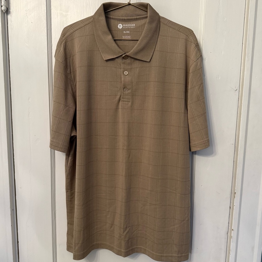 Haggar tan men’s polo